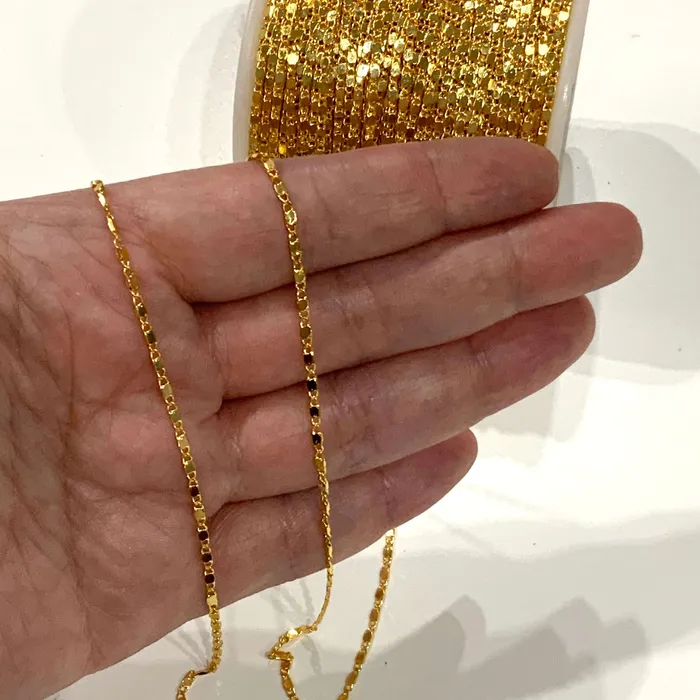 165 Foot 5 Meters18mm Bulk 24Kt Gold Plated Soldered Chain Gold Plated Chain Peppy Beads Necklaces 165 Foot 5 Meters18mm Bulk 24Kt Gold Plated Soldered Chain Gold Plated Chain Peppy Beads Necklaces