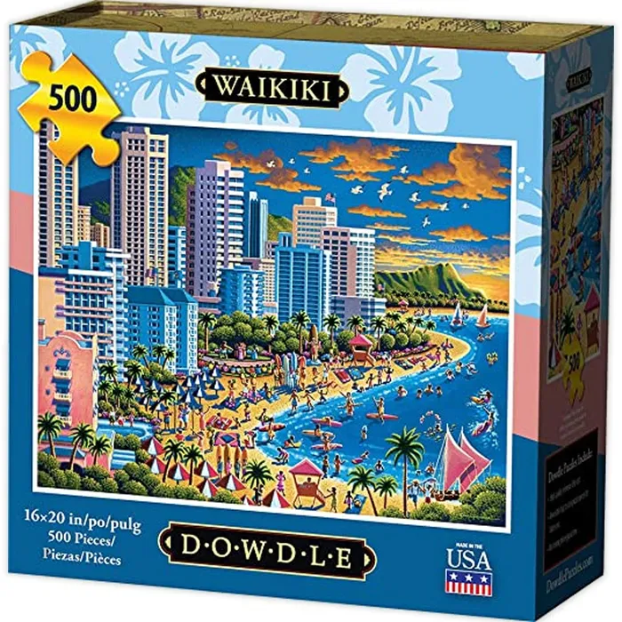 AMERICANAART Earrings Dowdle Waikiki Jigsaw Puzzle 500Pieces