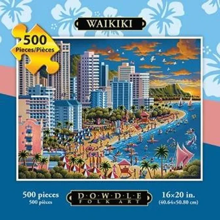 AMERICANAART Earrings Dowdle Waikiki Jigsaw Puzzle 500Pieces