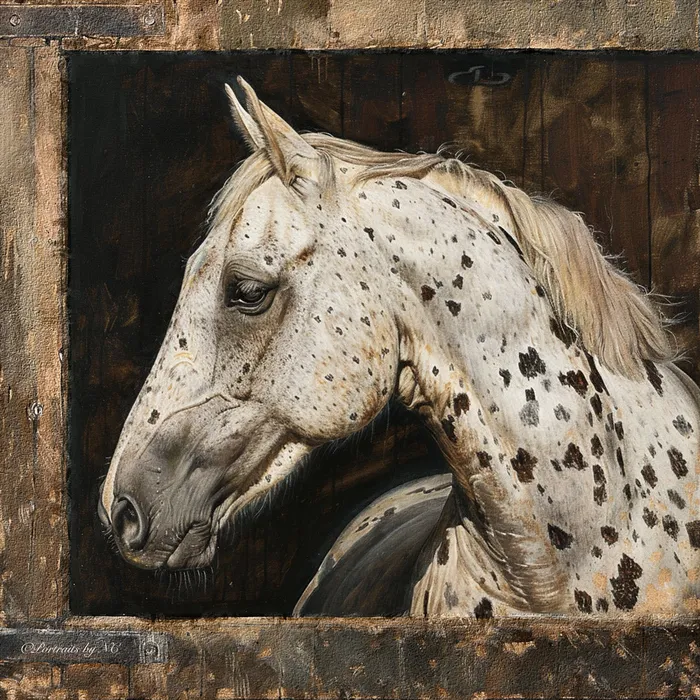 Appaloosa By Stable Door Horse Portrait Portraits by NC Earrings
