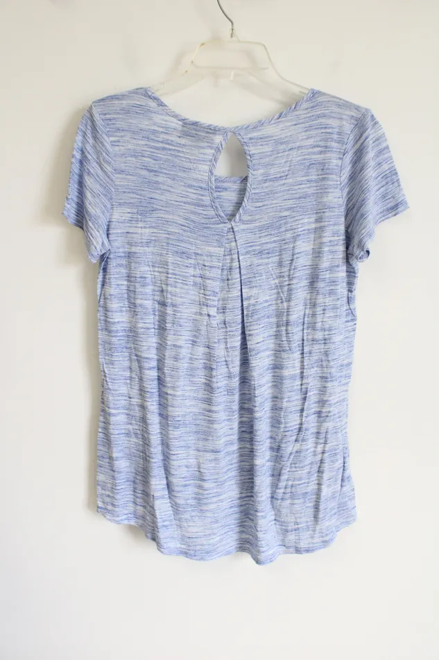 Baku Blue White Short Sleeved Top S Baku Rings