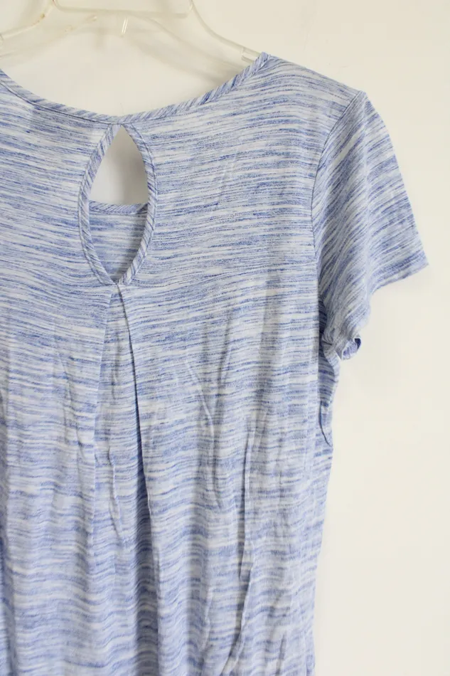 Baku Blue White Short Sleeved Top S Baku Rings