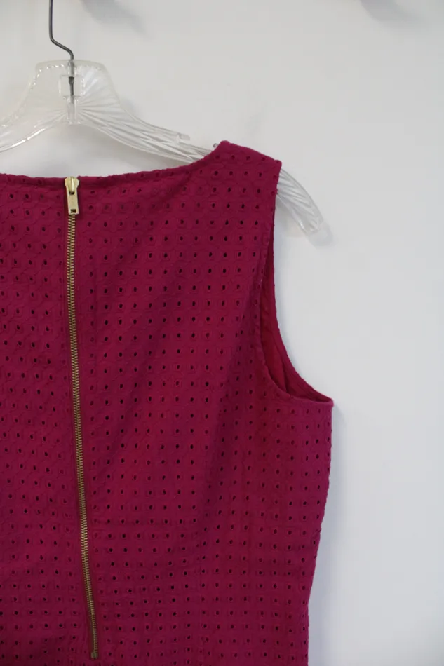 Banana Republic NEW Banana Republic Magenta Lace Eyelet Tank Top 10 Earrings