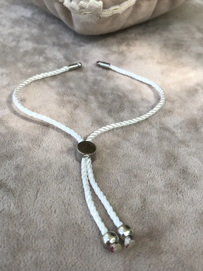 Bracelets Peppy Beads Adjustable Rope Slider Bracelet Blanks WhiteSilver Adjustable Bracelet Blanks Bracelets Peppy Beads Adjustable Rope Slider Bracelet Blanks WhiteSilver Adjustable Bracelet Blanks