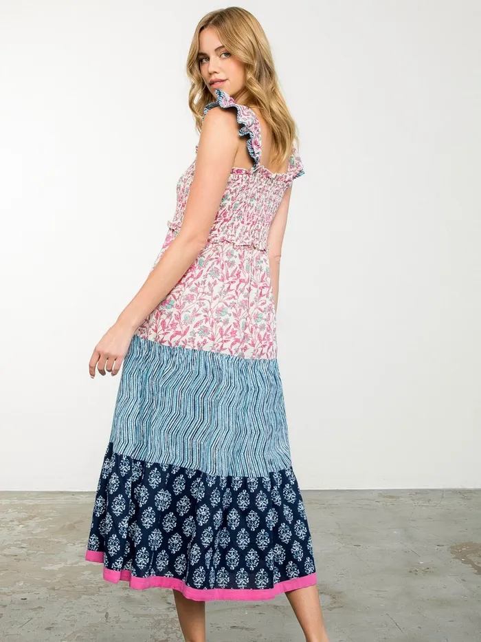 Cassie Midi Dress THML Earrings