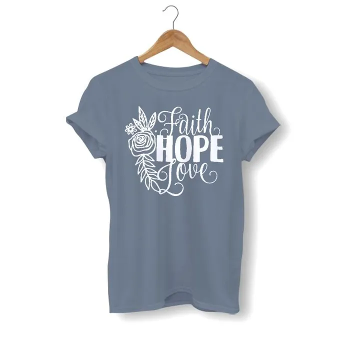 Christian TShirt br Faith Hope Love Lords Guidance Earrings