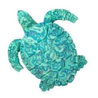 CLAYCRITTERS Earrings Clay Critters Green Cayman Turtle Magnet