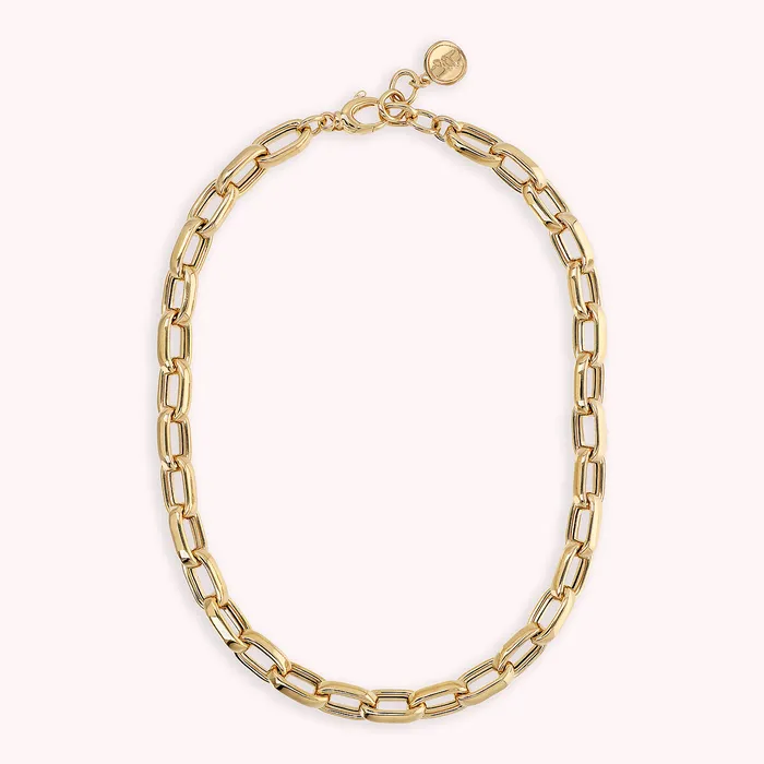 Collana Girocollo Maxi Catena Forzatina Golden Bronzallure Earrings