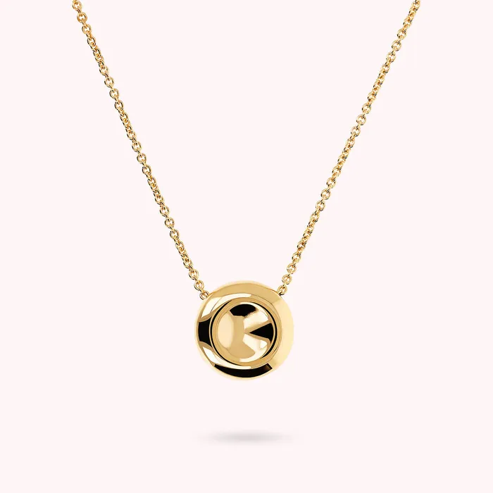 Collana Golden Catena Rolo con Pendente a Bottone Lucido Bronzallure Earrings