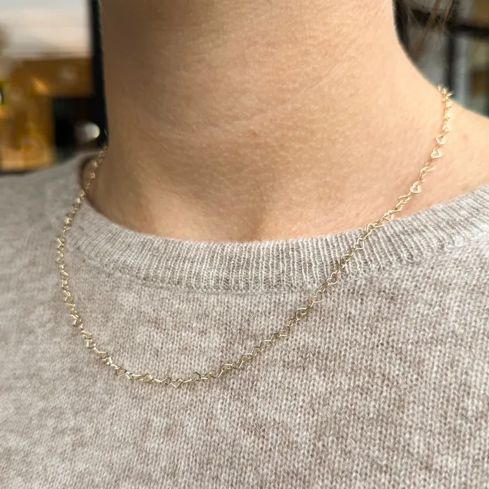 Consider the Wldflwrs Heart Link Necklace Necklaces Consider the Wldflwrs Heart Link Necklace Necklaces