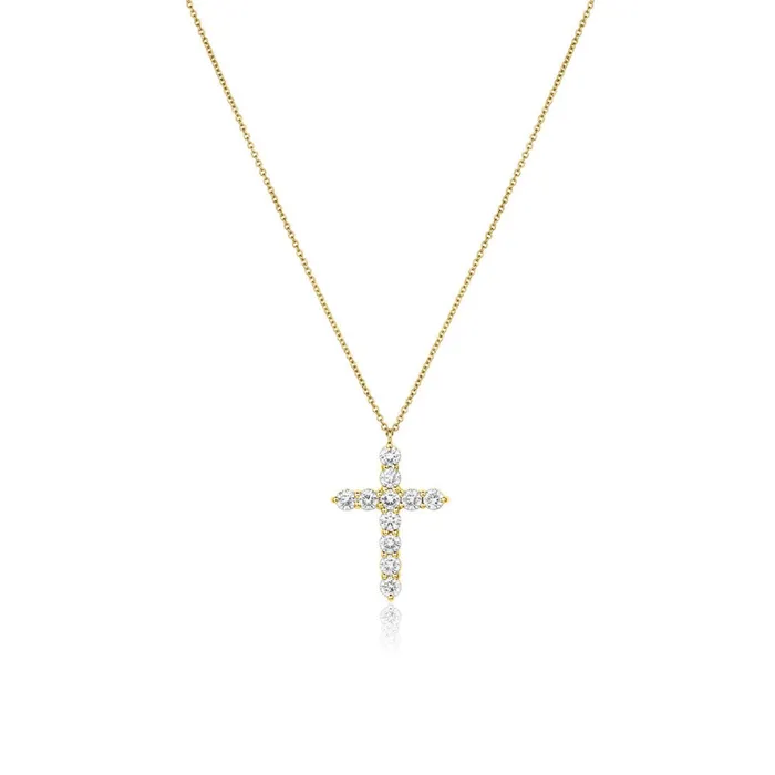 Consider the Wldflwrs Necklaces Diamond Cross Necklace