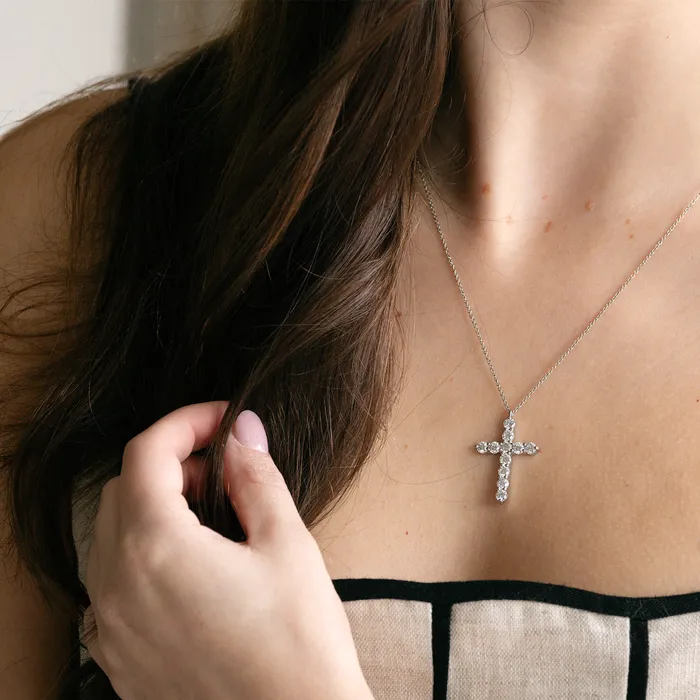 Consider the Wldflwrs Necklaces Diamond Cross Necklace