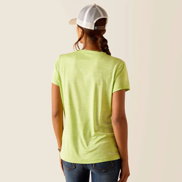 Earrings ARIAT CLOTHING ARIAT WOMENS LAGUNA SHORT SLEEVE V NECK OPALINE GREEN