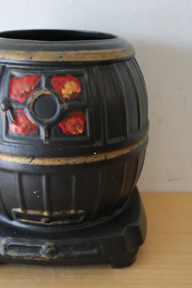Earrings McCoy Vintage Pot Belly Stove Cookie Jar McCoy