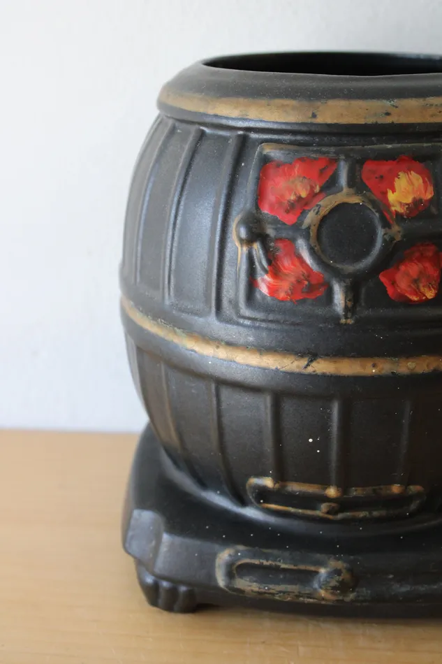 Earrings McCoy Vintage Pot Belly Stove Cookie Jar McCoy
