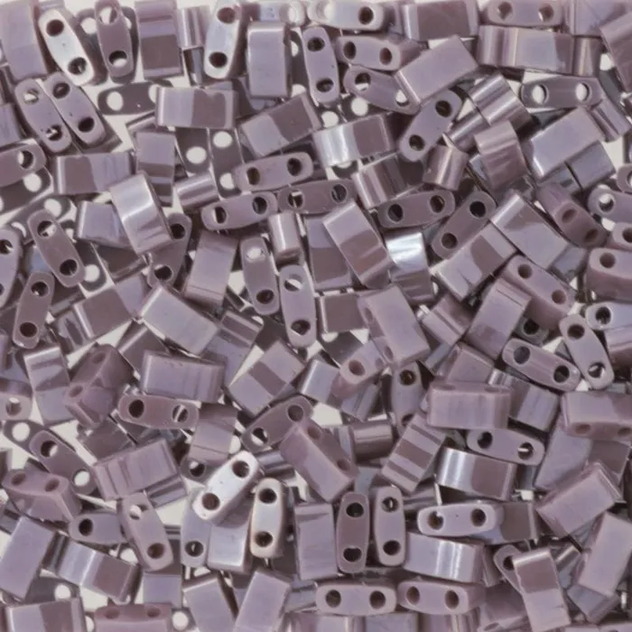 Earrings Miyuki Half Tila Beads HTL0437 Opaque Mauve Luster Peppy Beads