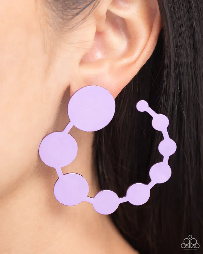 Earrings Paparazzi Accessories Have It Both PHASE Purple
