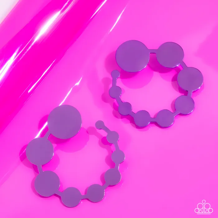 Earrings Paparazzi Accessories Have It Both PHASE Purple
