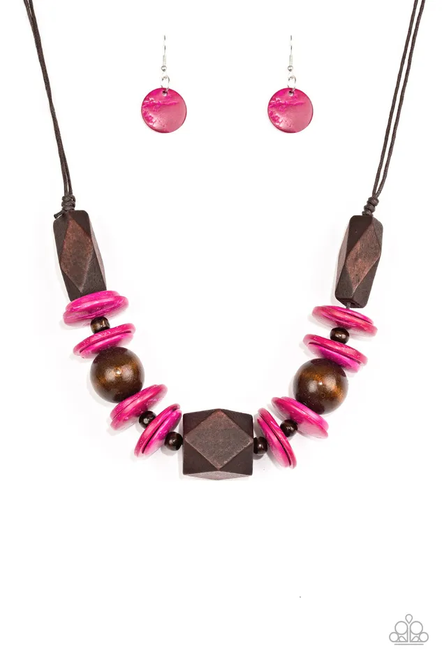 Earrings Paparazzi Accessories Pacific Paradise Pink