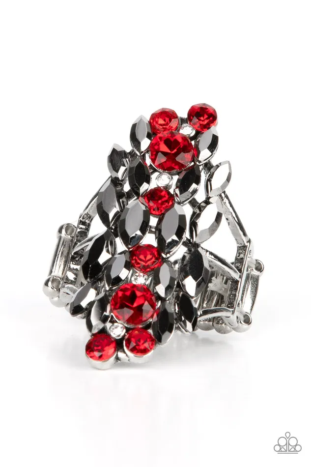 Earrings Paparazzi Accessories Smoky Smolder Red