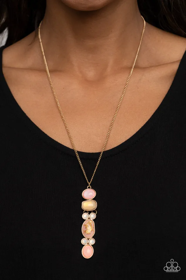 Earrings Paparazzi Accessories Totem Treasure Pink