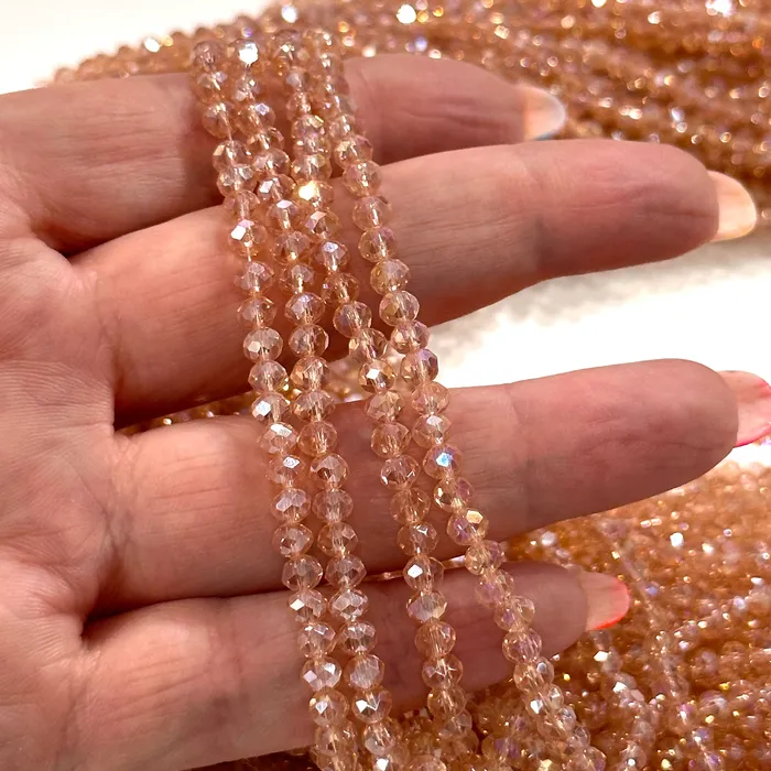 Earrings Peppy Beads 4mm Crystal rondelle beads strand 115 pcs PBC4C117