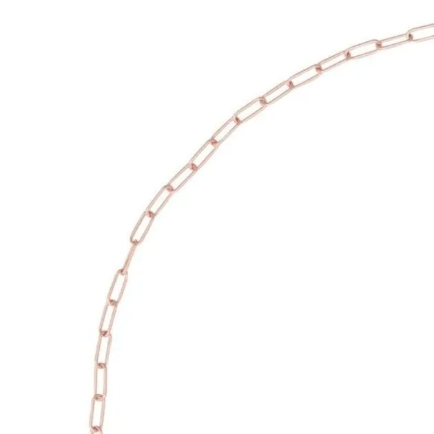 Earrings RACHEL LYNN CHICAGO 14 Karat Rose Gold Micro Itsy Paperclip Chain