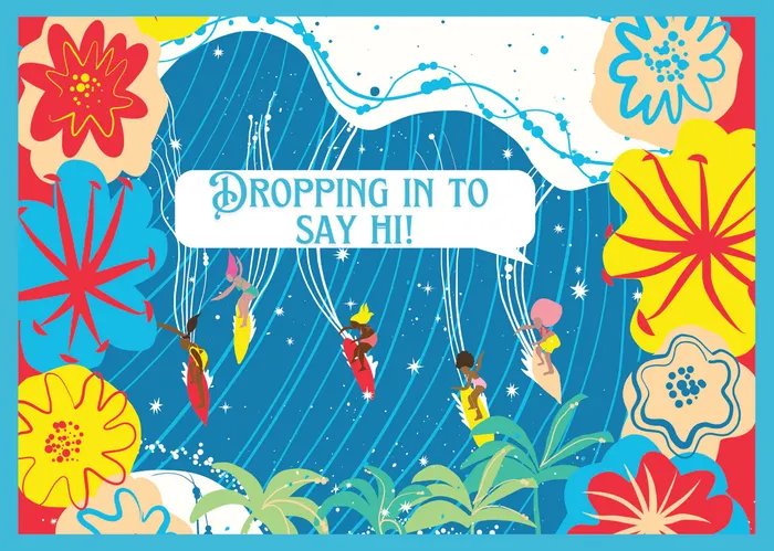 Earrings Surf Shack Dropping In Puzzle Postcard 48 Pieces SURFSHACKPUZZLE
