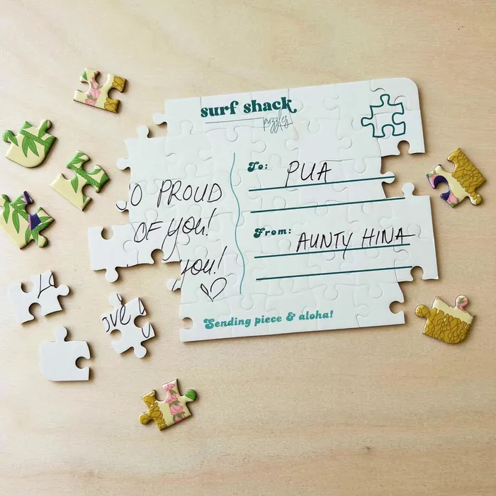 Earrings Surf Shack Dropping In Puzzle Postcard 48 Pieces SURFSHACKPUZZLE