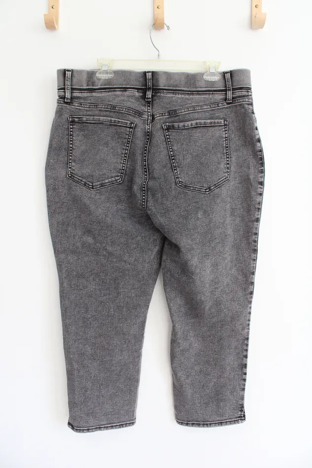 Earrings Terra Sky Dark Gray Wash Capri Pants 1X 1618 Terra Sky