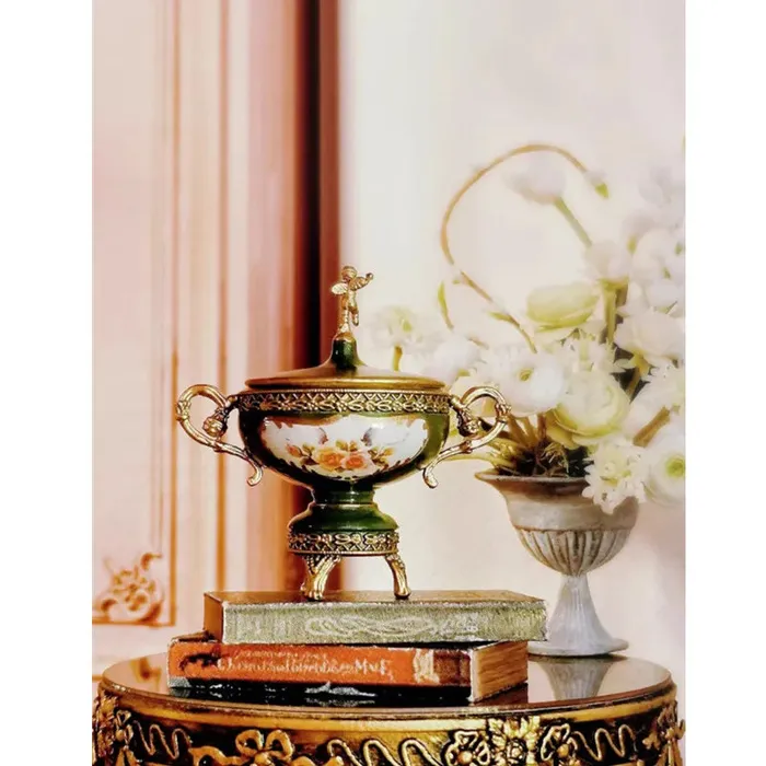 European Ornate Candy Dish Dollhouse Miniature DSER Earrings European Ornate Candy Dish Dollhouse Miniature DSER Earrings