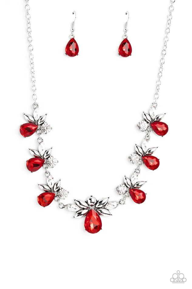 Explosive Effulgence Red Paparazzi Accessories Earrings