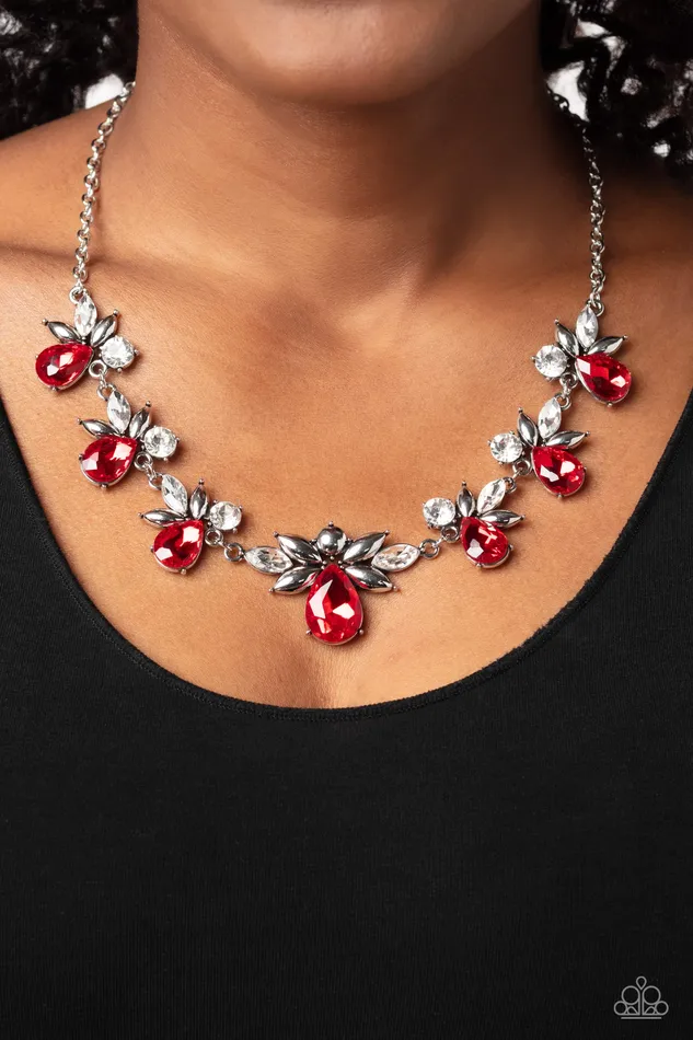 Explosive Effulgence Red Paparazzi Accessories Earrings