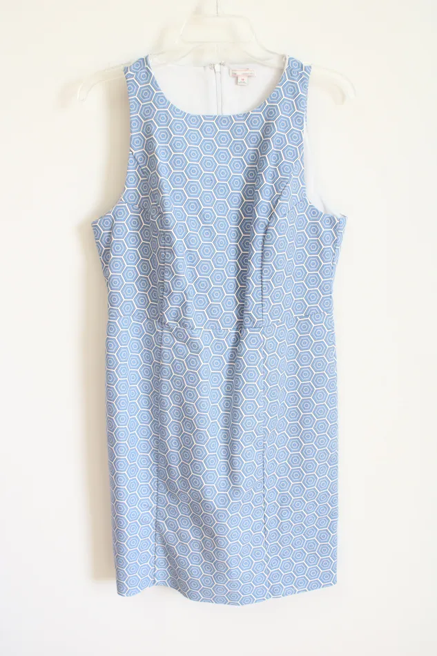 Gap Blue Hexagon Patterned Dress 10 Gap Rings