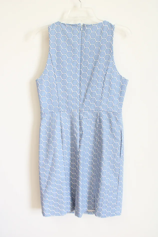 Gap Blue Hexagon Patterned Dress 10 Gap Rings