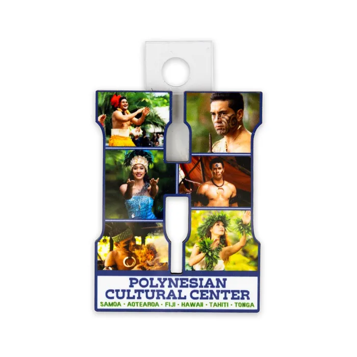 GIFTWORKSPLUS Hawaiian Image Collage Letter H Refrigerator Magnet Earrings