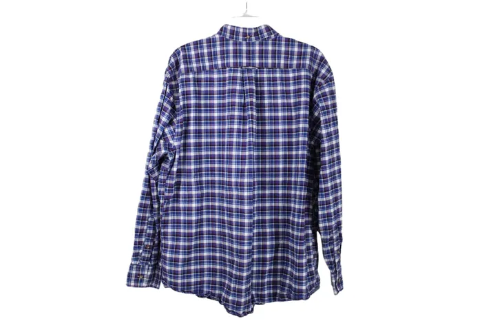 Izod Rings Izod Blue Plaid Button Down Shirt XL