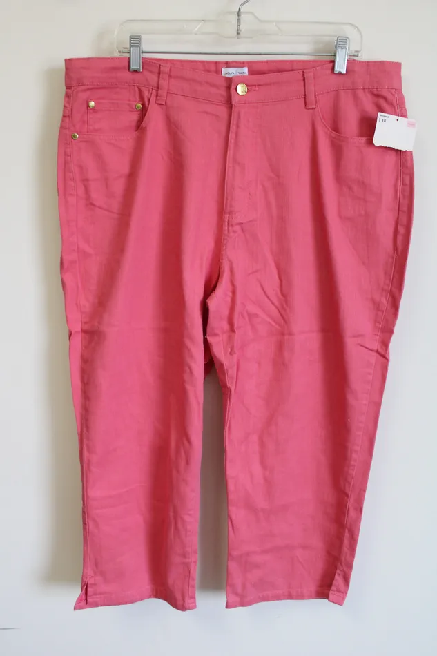 Jaclyn Smith Earrings Jaclyn Smith Pink Denim Capri 18