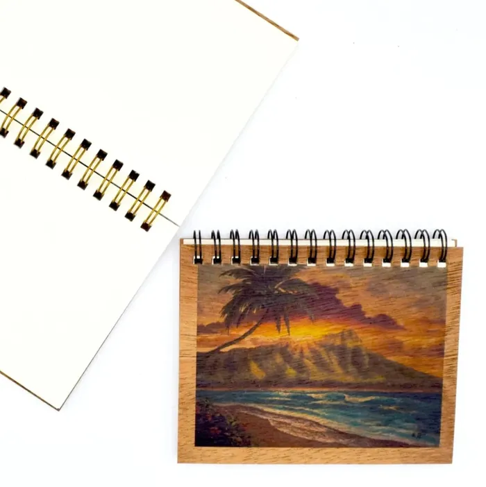 KOAKARDS Koa Kards Koa Wood Spiral Notebook 50 Pages Earrings