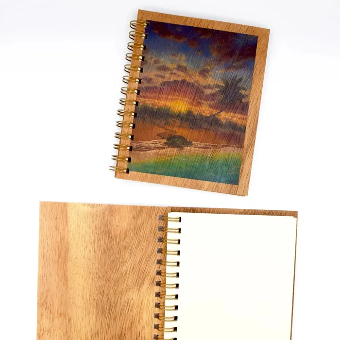 KOAKARDS Koa Kards Koa Wood Spiral Notebook 50 Pages Earrings