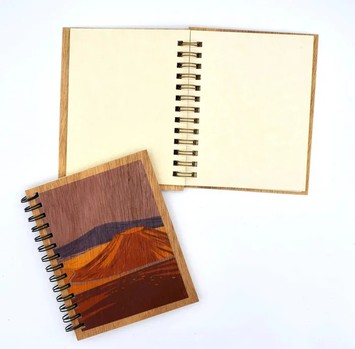 KOAKARDS Koa Kards Koa Wood Spiral Notebook 50 Pages Earrings