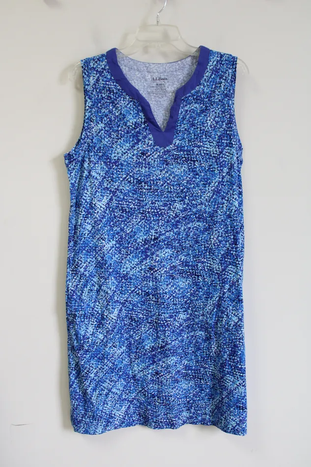 LL Bean Rings LL Bean Blue Patterned Cotton Dress M