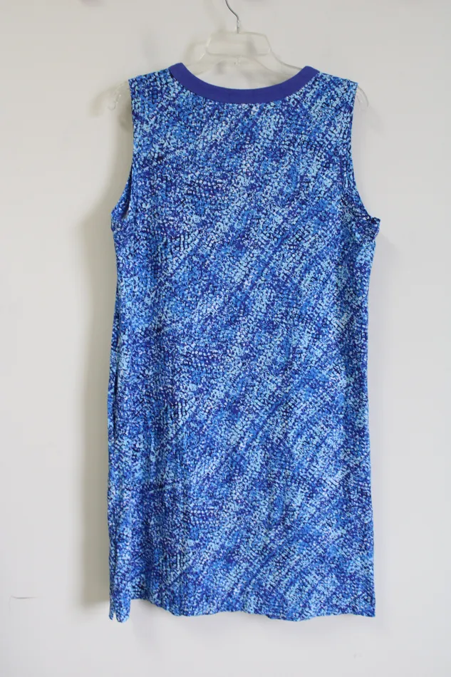 LL Bean Rings LL Bean Blue Patterned Cotton Dress M