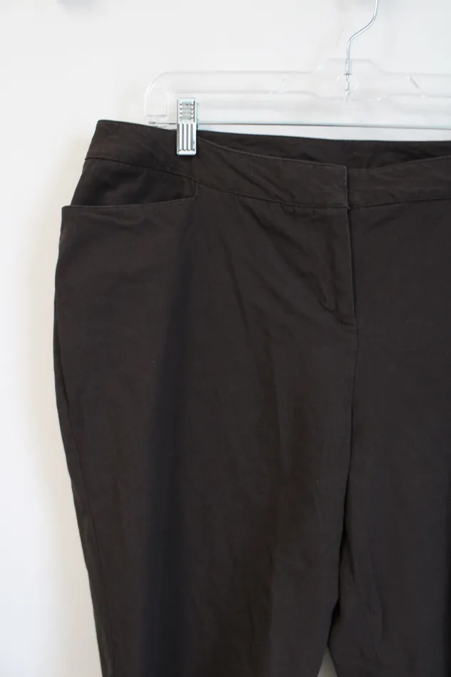 Lane Bryant Brown Stretch Capri Pants 16 Lane Bryant Earrings
