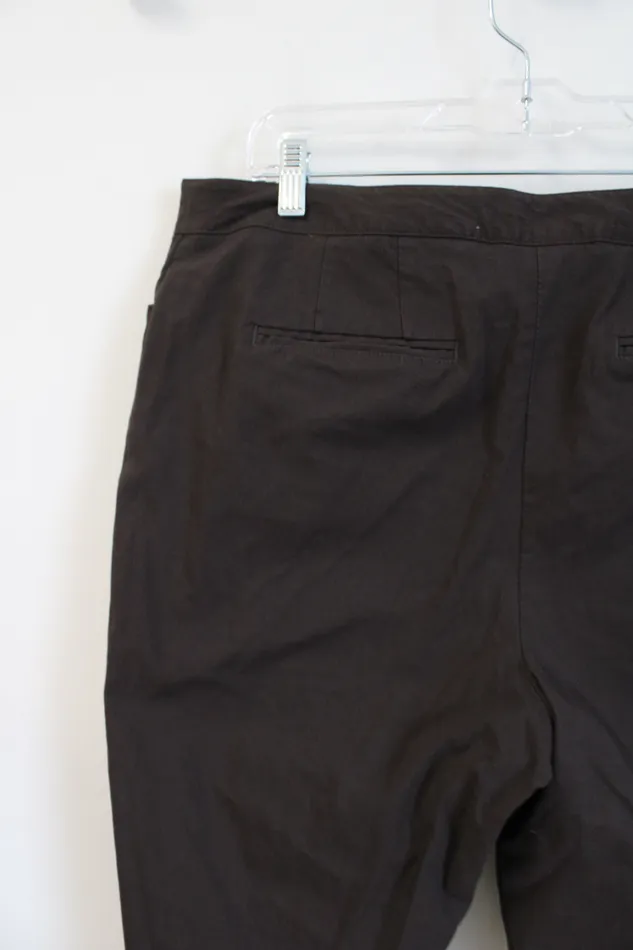 Lane Bryant Brown Stretch Capri Pants 16 Lane Bryant Earrings