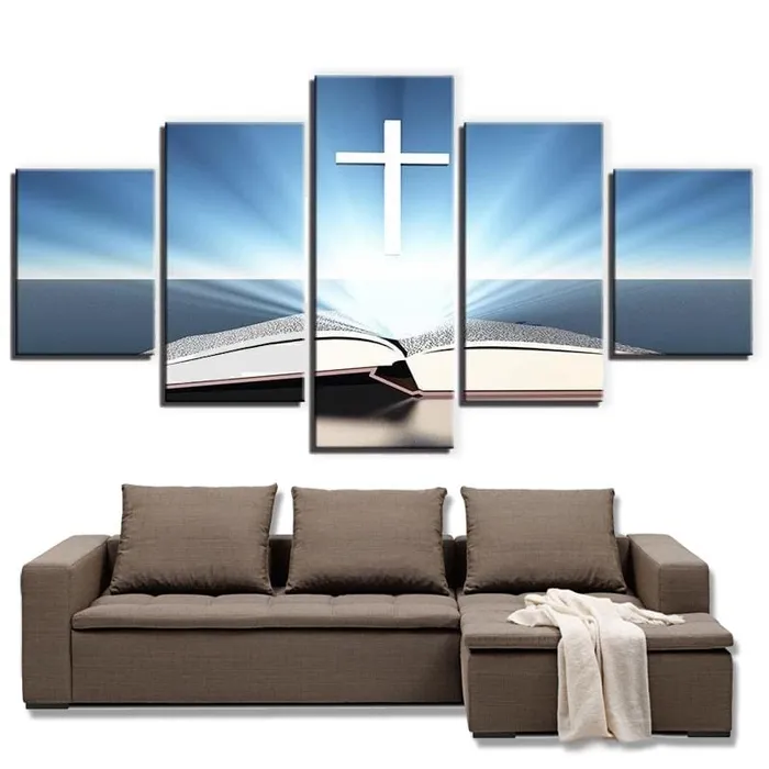 Lords Guidance Christian Canvas Artbr White Cross Necklaces