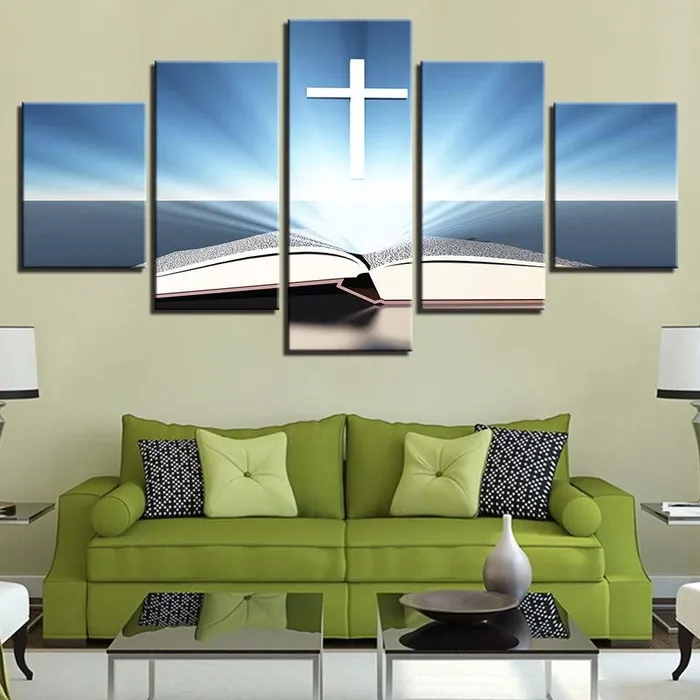 Lords Guidance Christian Canvas Artbr White Cross Necklaces