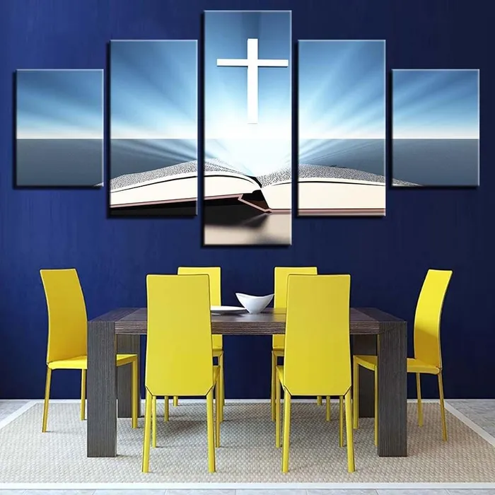 Lords Guidance Christian Canvas Artbr White Cross Necklaces
