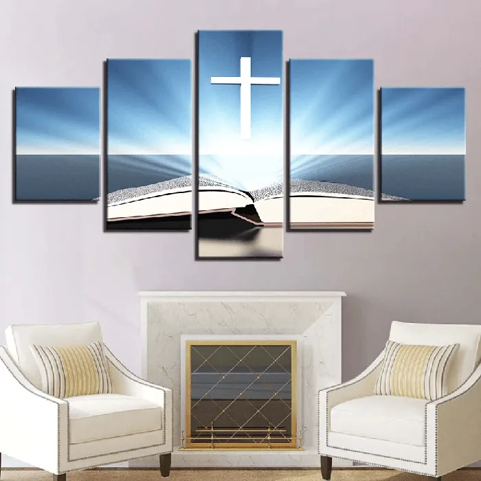Lords Guidance Christian Canvas Artbr White Cross Necklaces