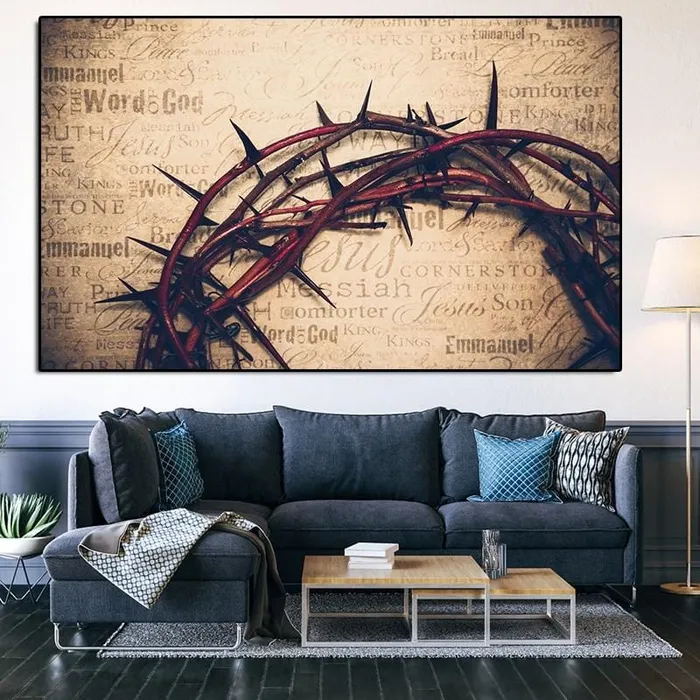 Lords Guidance Necklaces Christian Canvas Art br Crown Of Thorns